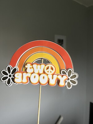 Zwei Groovy Cake Topper (personalisierbar)