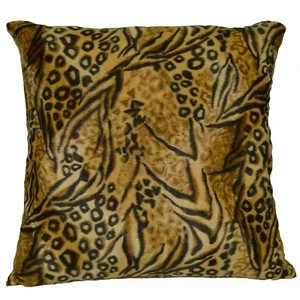 Ff06a Faux Fur Brown Leopard Skin Print Cushion Cover//Pillow Case*Custom Size