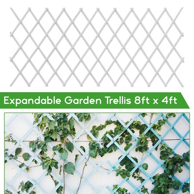 2x Ausziehbares Garten Rankgitter Pflanze Kletterstütze Gitter Zaunfeld Faltbar