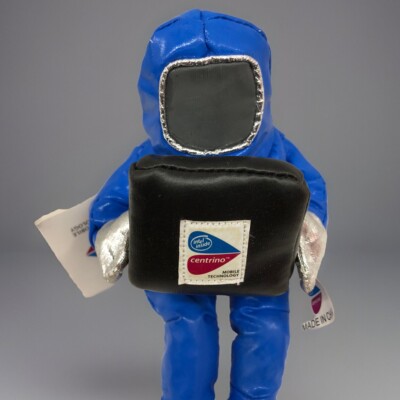 NOS Vtg Intel Technician Plush Inside Centrino Blue Bunny People Tech Merch 90 s