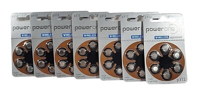 Power One Hearing Aid Battery Size P13 - Lot of 7 ~ 42 Batteries - Exp 01/2024
