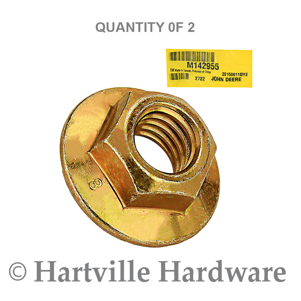 John Deere Original Equipment Lock Nut #M142955 (2-Pack)