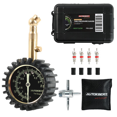 #ad 0 75 PSI Glow Dial Dual Scale Tire Pressure Gauge Compatible Jeep Car SUV Truck $12.55