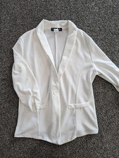Atmosphere White Suit jacket blazer Ladies Size Large VGUC