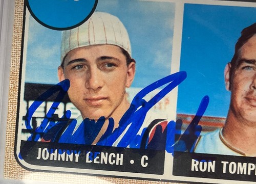1968 Topps JOHNNY BENCH #247 BGS/BAS 10 Auto Autograph Rookie RC Signed Reds HOF - Picture 2 of 4