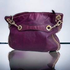 Rebecca Minkoff Luscious Studded Leather Purple Hobo Bag  Purse  Wallet Set