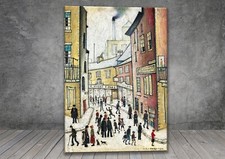 L. S. Lowry Arnold Street CANVAS PAINTING ART PRINT POSTER 1860