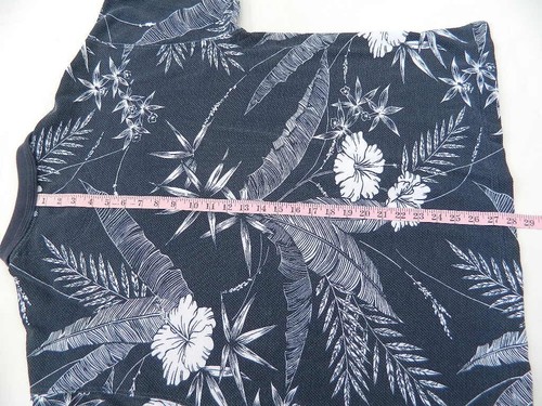 Bungalow Brand Mens Polo Size L Hawaiian Blue/White Short Sleeve - Picture 14 of 15