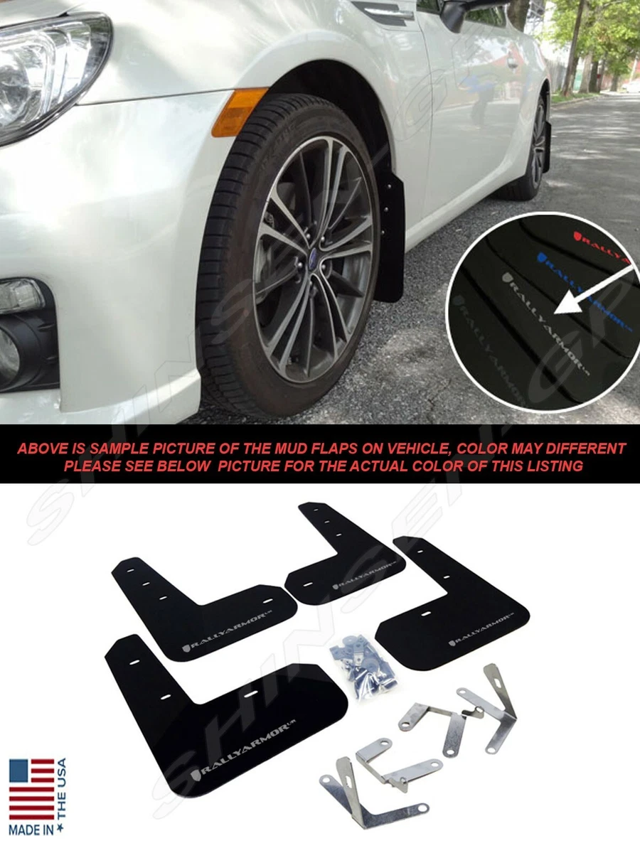 Rally Armor UR Black Mud Flaps w Silver Logo for 2013 2019 Subaru
