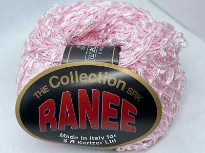 SRK Ranee Ribbon #60 Pink Wide Wavy Rung Ladder Yarn 50 Gram 77 Yards Gorgeous!