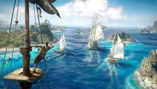 Landscape video games skull bones sea ship sailing Custom Gaming Mat Desk