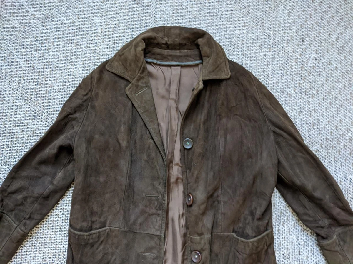 1960s vintage SUEDE leather WESTERN coat M boho hippie jacket 1970s