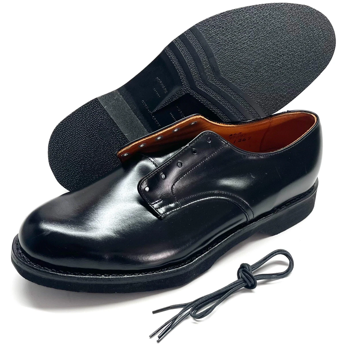 THOROGOOD Vtg Men s Black Leather Plain Toe Oxford Uniform Work
