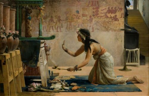 John Weguelin: "The Obsequies of an Egyptian Cat" (1886) - Giclee Fine Art Print - Zdjęcie 1 z 7