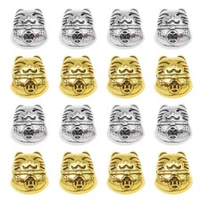 16pcs Hole 2.5mm Fortune Cat Loose Beads Lucky Cat Spacer Beads Jewelry Making