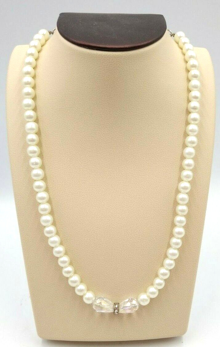 Artisan Designed Handmade White Simulated Pearl 2… - image 1