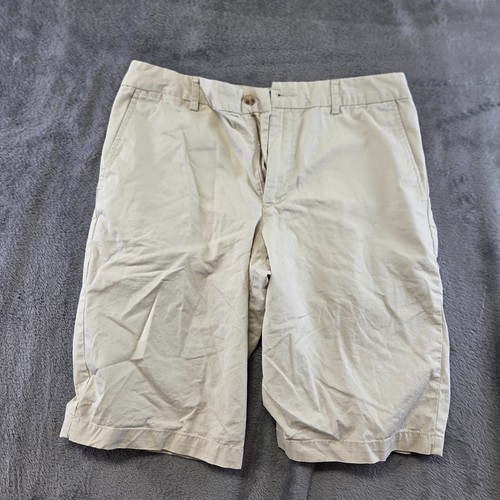 Polo Ralph Lauren Classic Chino Shorts Boys Beige Logo Zip Fly Casual Slim Fit
