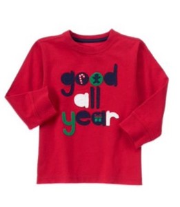 Gymboree Boys Christmas Shirt Holiday Shop Good All Year Nwt 6 12 M Ebay