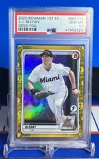 2020 Bowman 1st Edition JJ Bleday RC Rookie #BFE116 Gold Foil /50 PSA 10 GM POP2