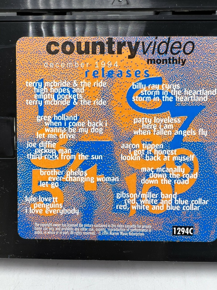 Country Video Monthly - December 1994 (VHS, 1994, Warner