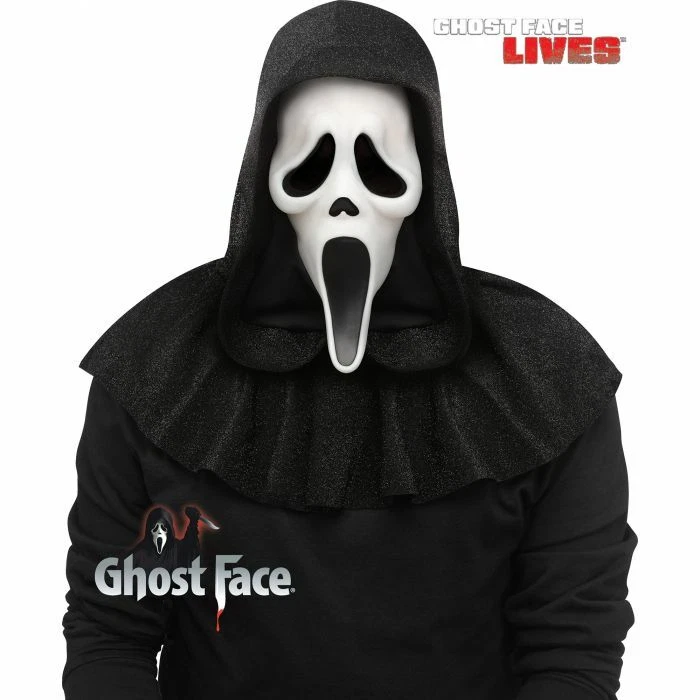 Adult 25th Anniversary Ghost Face SCREAM Tagged Fun World Costume Mask NWT - Image 2 of 4