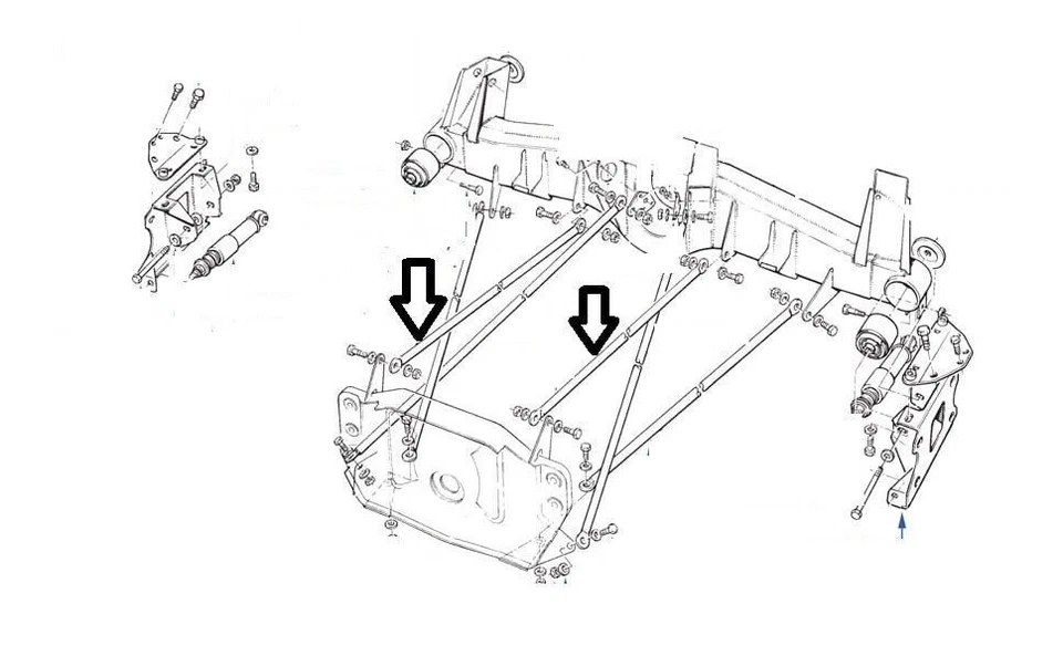 Rolls Royce Silver Spirit Spur Dawn SUSPENSIÓN TRASERA SUBMARCO BARRA DE ORUGA VARILLA 761 Foto 3 de 3