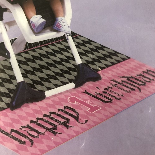 1st Birthday Party High Chair Decorating Kit First Angel Lil Pink Girl Argyle - Picture 3 of 11