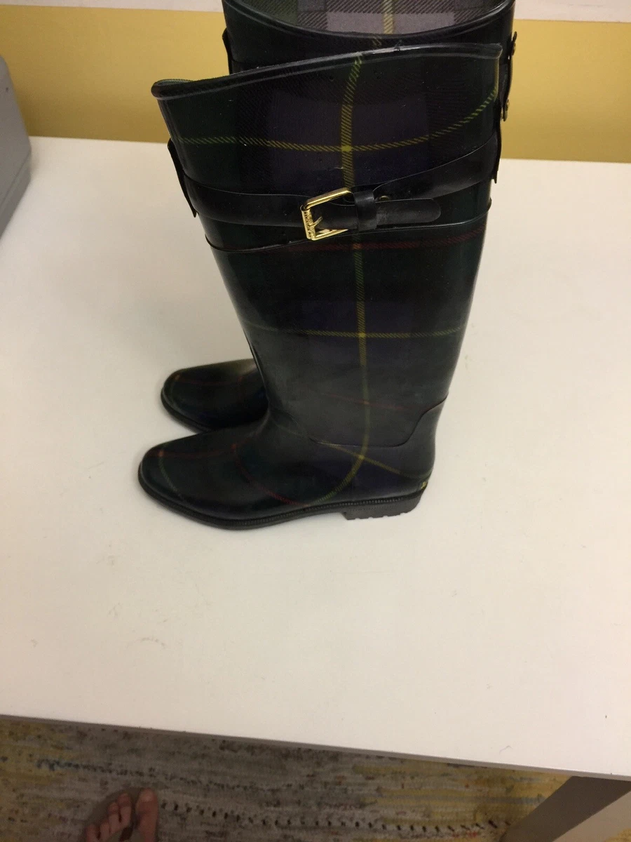 RALPH LAUREN ROSSALYN SIZE 7B New Womens Rain Boots.New Ralph Lauren Fancy Boots