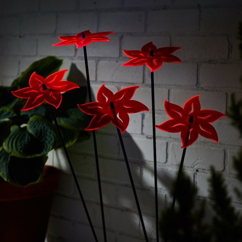 5x Sonnenfänger Deko Garten Pfähle Lotus fluoreszierend Zubehör Ornament Geschenk - Bild 19 von 25