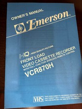 EMERSON VCR870H VCR-870H OWNERS Manual -USER GUIDE FROM THE USA  ORIGINAL 