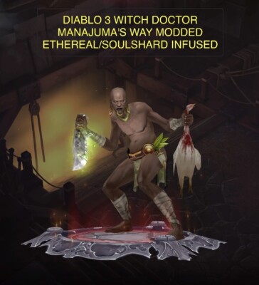 DIABLO 3-PS4/5-MANAJUMA'S WAY ETHEREAL/SOULSHARD INFUNDIERTES ZEREMONIELLES MESSER & MOJO