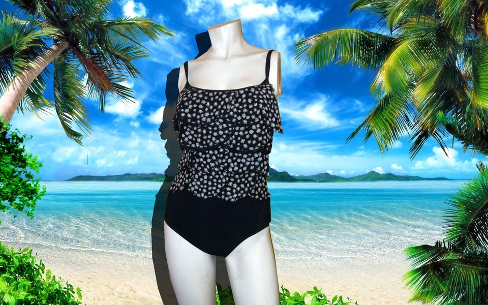 NUEVO CON ETIQUETAS TRAJE DE BAÑO PROFILE BY GOTTEX Daisy Dreams 1 pieza TRAJE DE BAÑO TALLA - 8 Foto 2 de 4