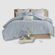 Urban Habitat Blue Jacquard 7-Piece Comforter Set Full/Queen