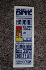 Harry Houdini magician poster #6 1913 Show Ticket