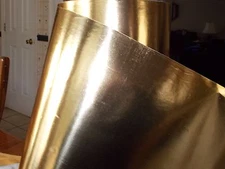 VINTAGE CHRISTMAS STORE WRAPPING PAPER GIFT WRAP GOLD FOIL 2 YARDS