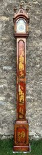 Rare 18th-Century Slim London Chinoiserie Lacquered 8-Day Longcase Clock C. 1780