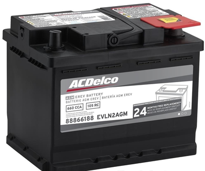 ACDelco EVLN2AGM Absorbed Glass Mat AGM EREV Battery CCA 660, RC