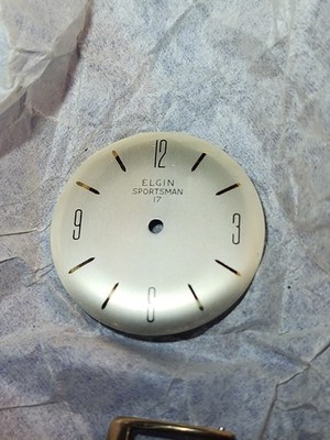 Mint NOS Elgin Sportsman Watch Dial in original factory wrap