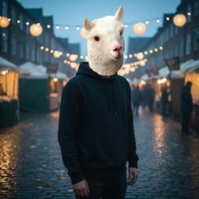 Alpaca Mask Realistic Details Llama Head Mask for Halloween, Masquerade Party