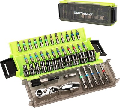 43-Piece 1/4 Inch Drive Mini/Small Tool Kit, Motorcycle Tool Kit with 72-Tooth M