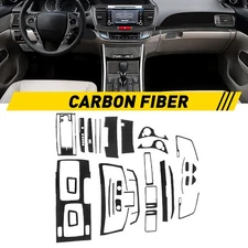 31Pcs Carbon Fiber Full Interior Kit Cover Trim For 2013-2017 Honda Accord