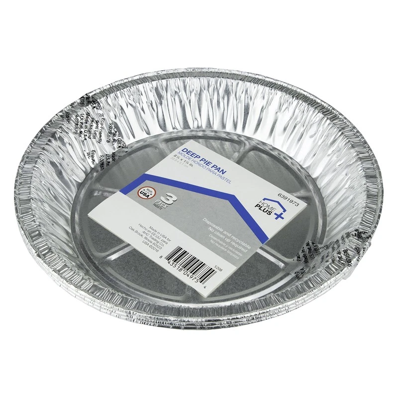 Home Plus D21030 Silver Deep Pie Pan 8-1/4 Lx8-1/4 Wx8-1/4 D in. (Pack of 12)