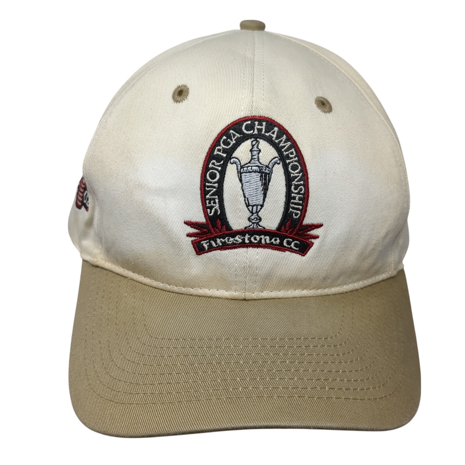 Senior PGA Championship Firestone Baseball Cap Beige OS Authentic Ahead Headwear