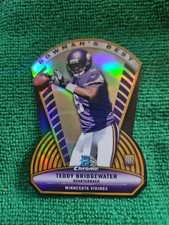 2014 Bowman Chrome #BB-TB Teddy Bridgewater Gold Refractor Rookie 47/50