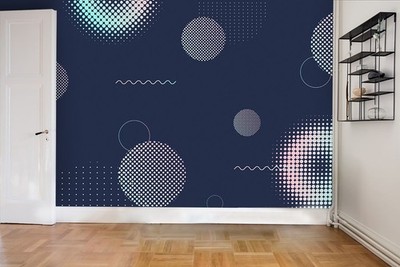 3D Geometric Particles Circle Wall Murals Wallpaper Murals Wall Sticker