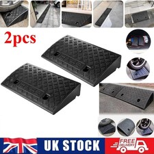 2X 50cm Heavy Duty Rubber Kerb Ramps for HGV Caravans Lorry Car Truck Wheelchair