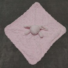 Blankets  Beyond Pink Bunny Lovey Baby Security Blanket Plush Swirl Rosette