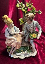 Vintage Benacchio Triade PBB Italian ceramic figurine, Capodimonte style, c.
