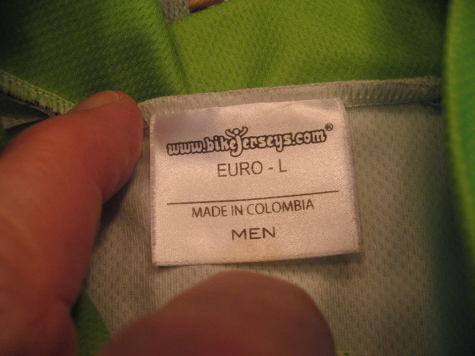 Camiseta deportiva de ciclismo de manga corta con cremallera completa para hombre con bolsillos traseros EURO-LRG Foto 4 de 4