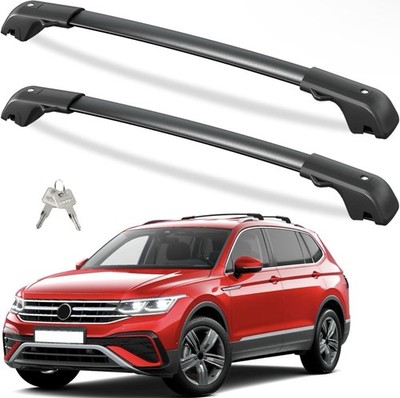 Roof Rack Cross Bars 220lb for VW Tiguan 2018 2026 & Taos 2022 2026, Lockable
